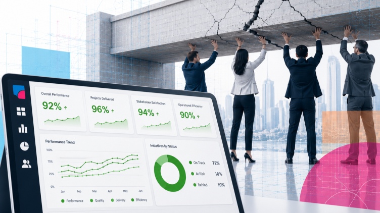 Leaders propping up performance dashboards under structural strain